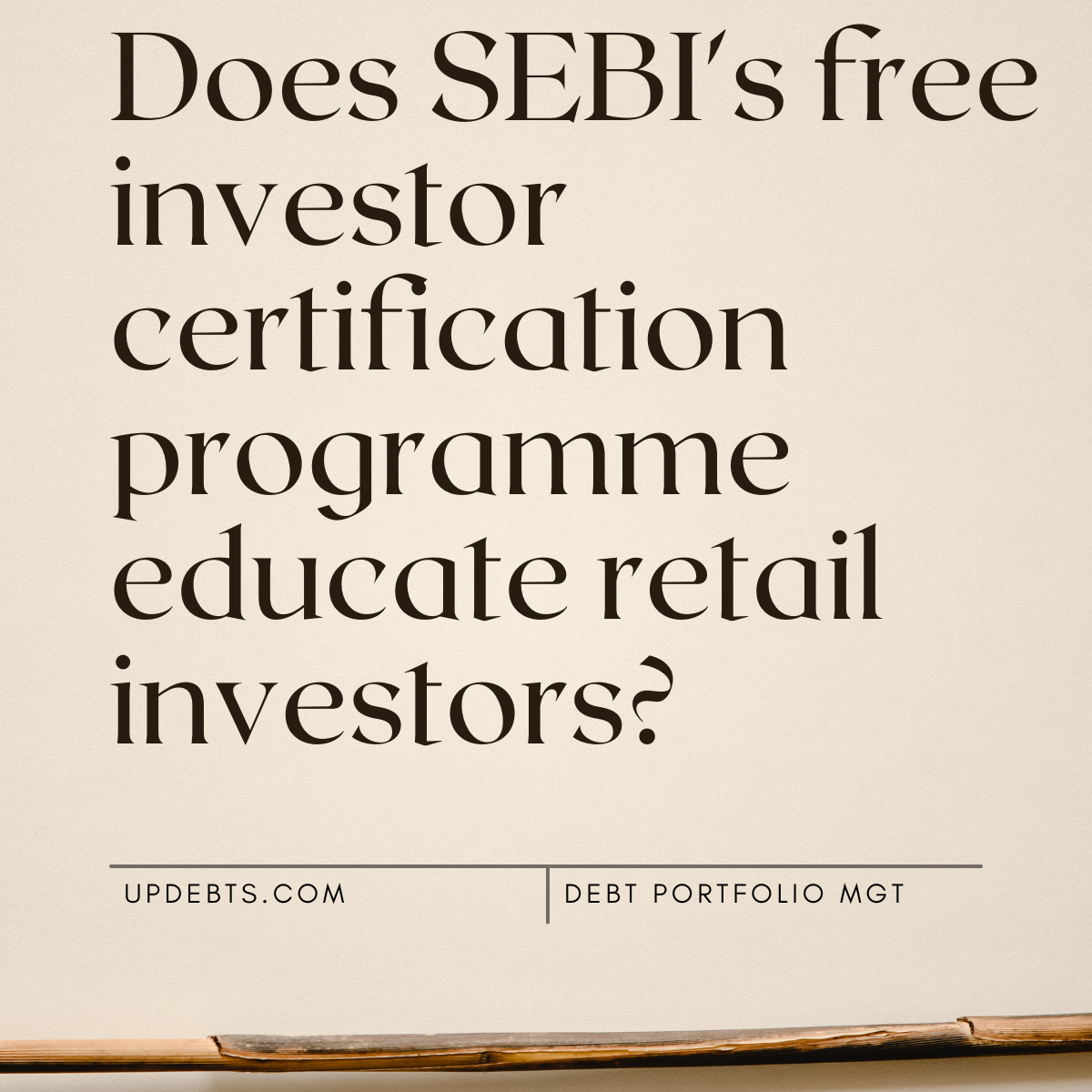 SEBI launches a free investor certification program!